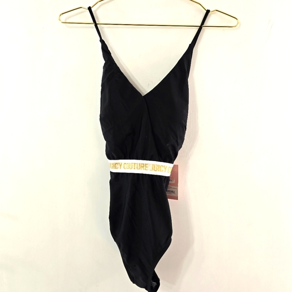 Juicy Couture Other - Juicy Couture Logo Monogram Belt Waist Spellout One Piece Swimsuit NWT Size S
